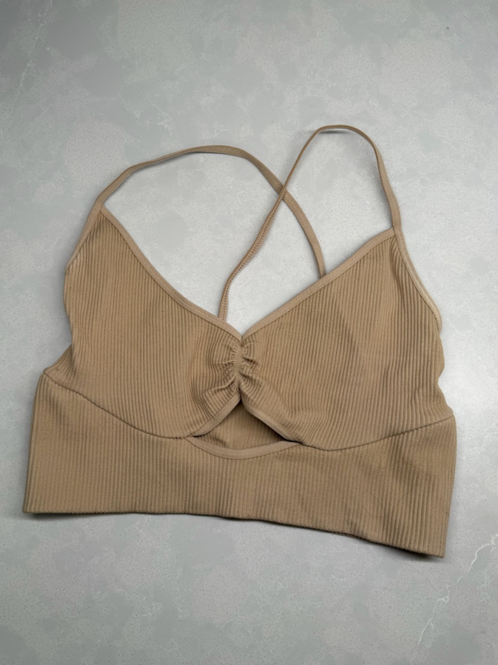 Intimately Free People Ribbed Tan Strappy Bralette